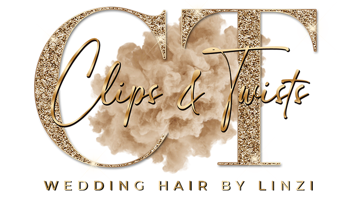Clips and Twisted Wedding Hair by Linzi